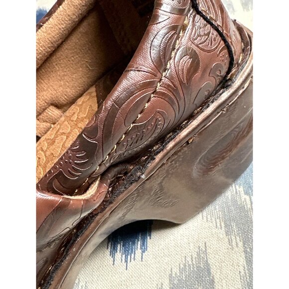 boc Born Concept Brown Embossed Peggy Clogs 7W Man Made Materials SOLD - Picture 8 of 16